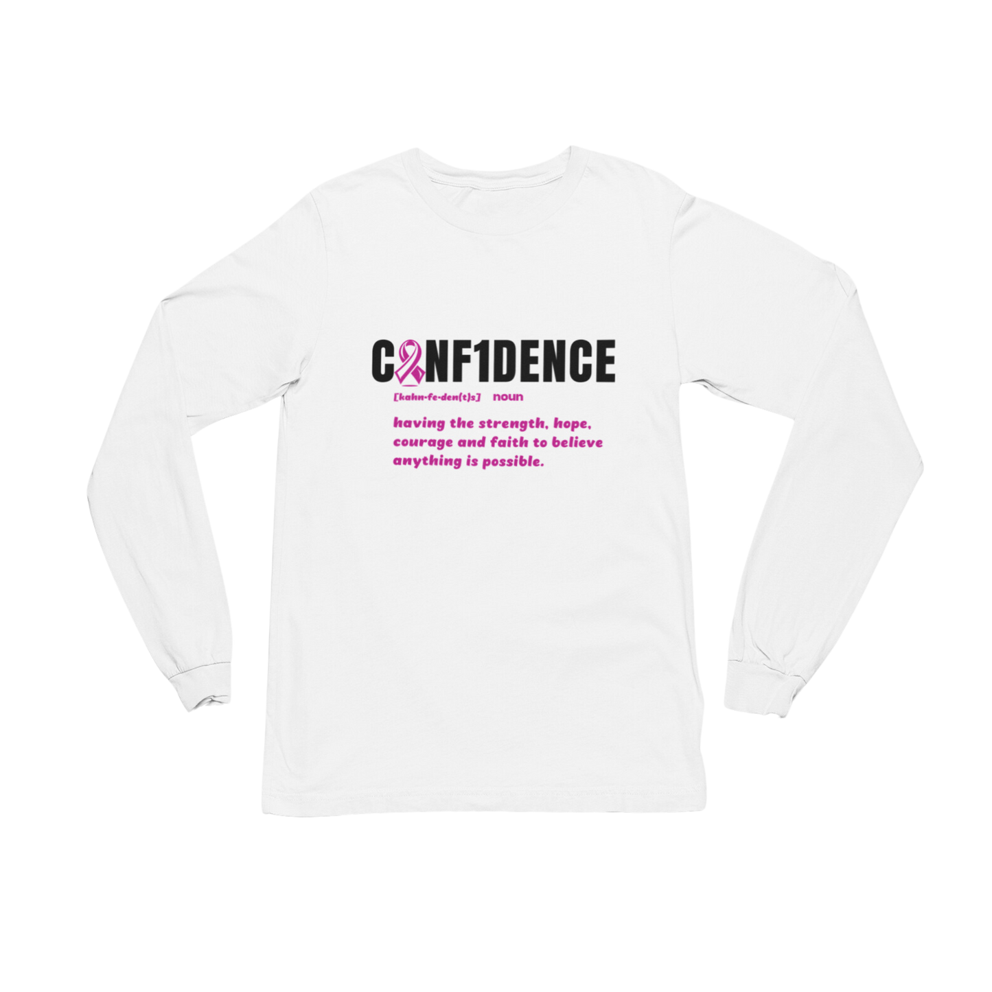 Conf1dence Breast Cancer Awareness Longsleeve Tee