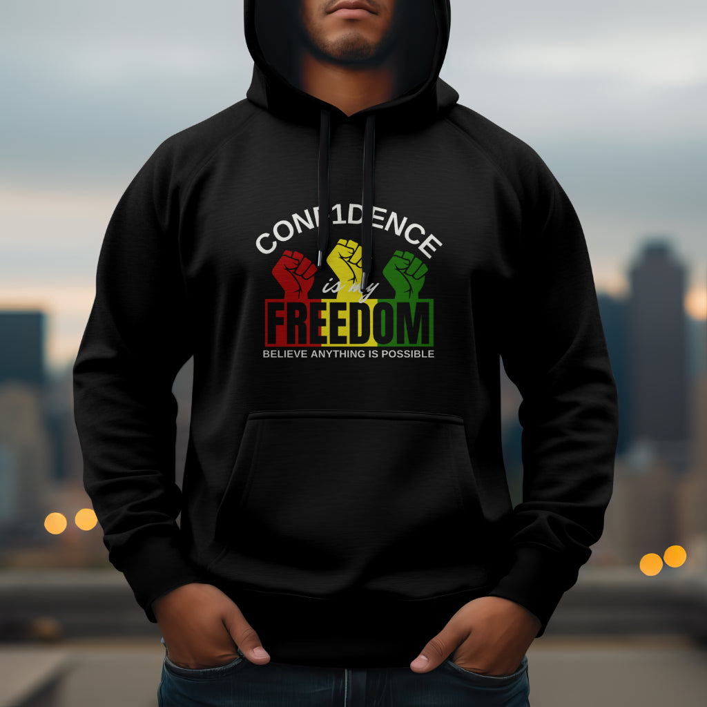 CONF1DENCE is my FREEDOM "Slim Fit Hoodie" (Black)