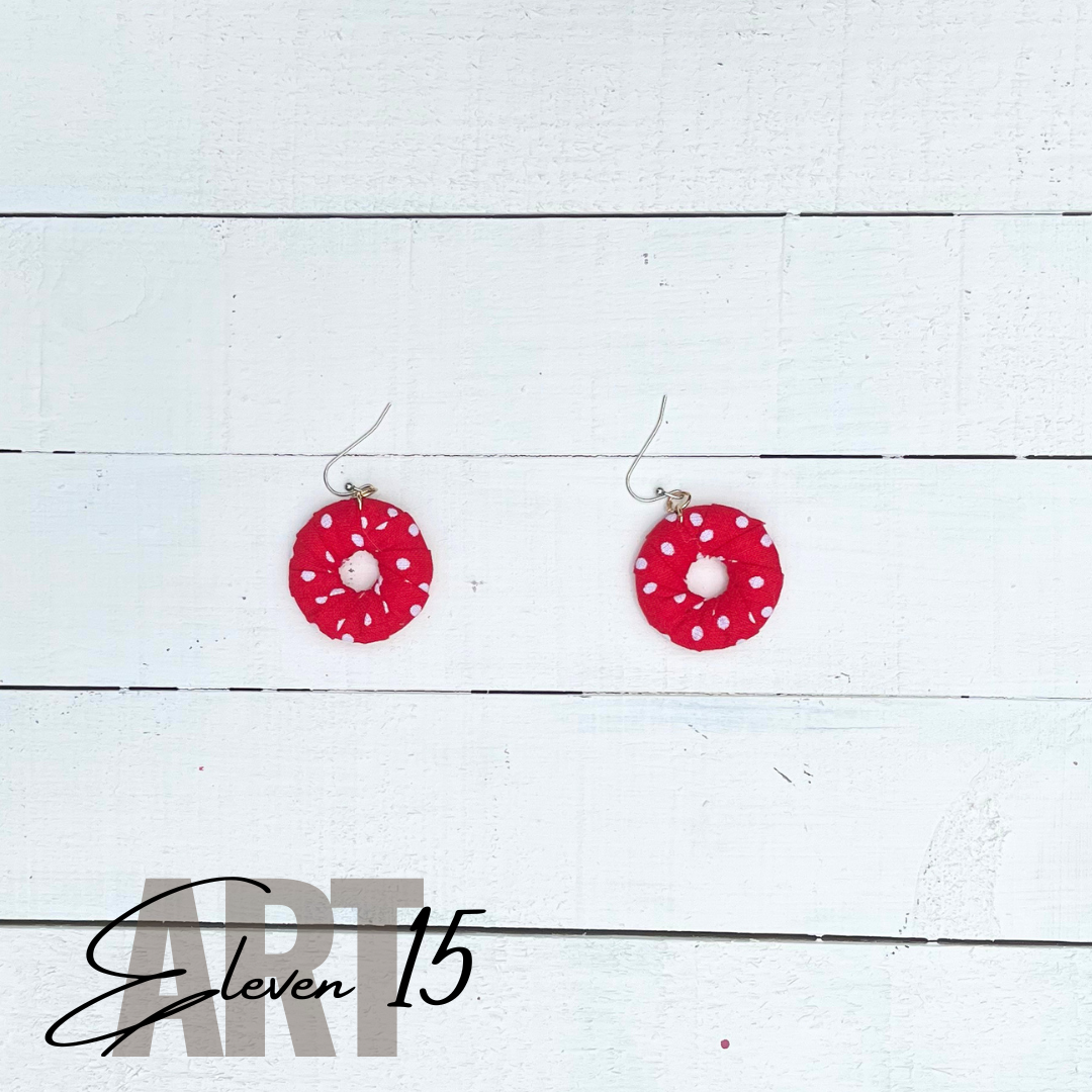 1 in. Red Polka Dot Rings