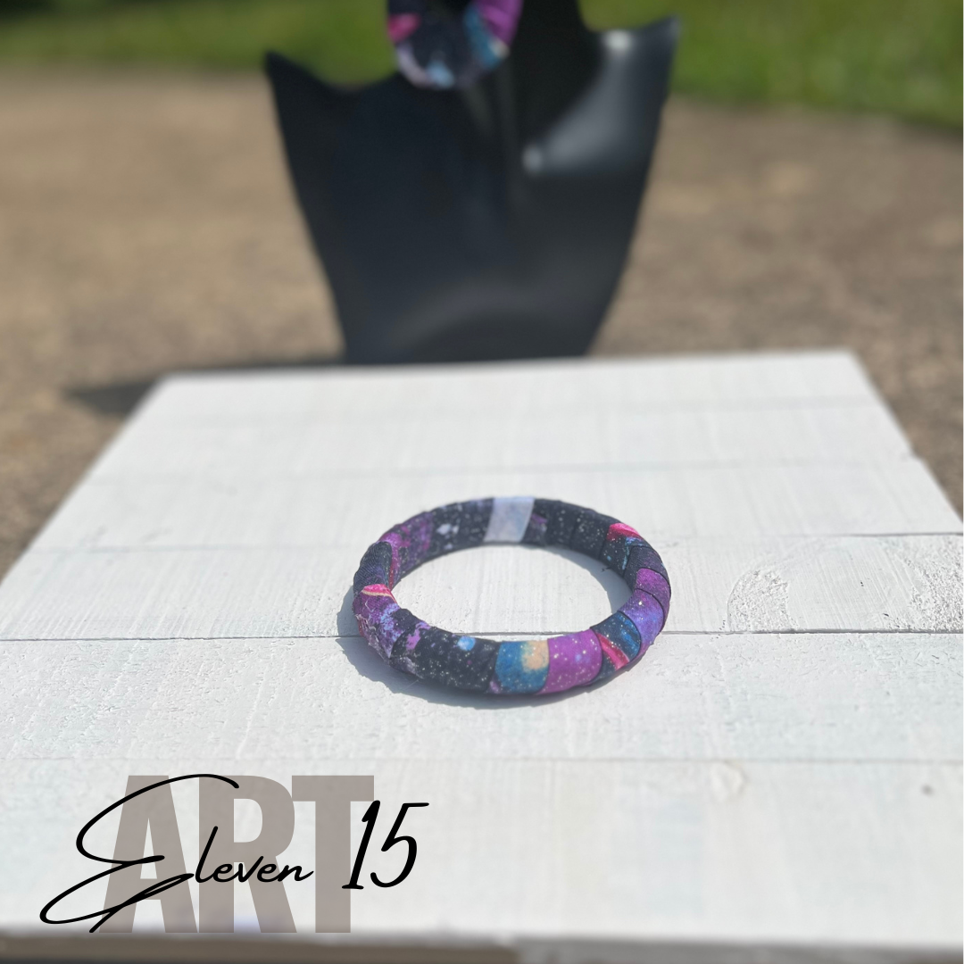 Handcrafted Galaxy Bangle - Unique Cosmic Jewelry