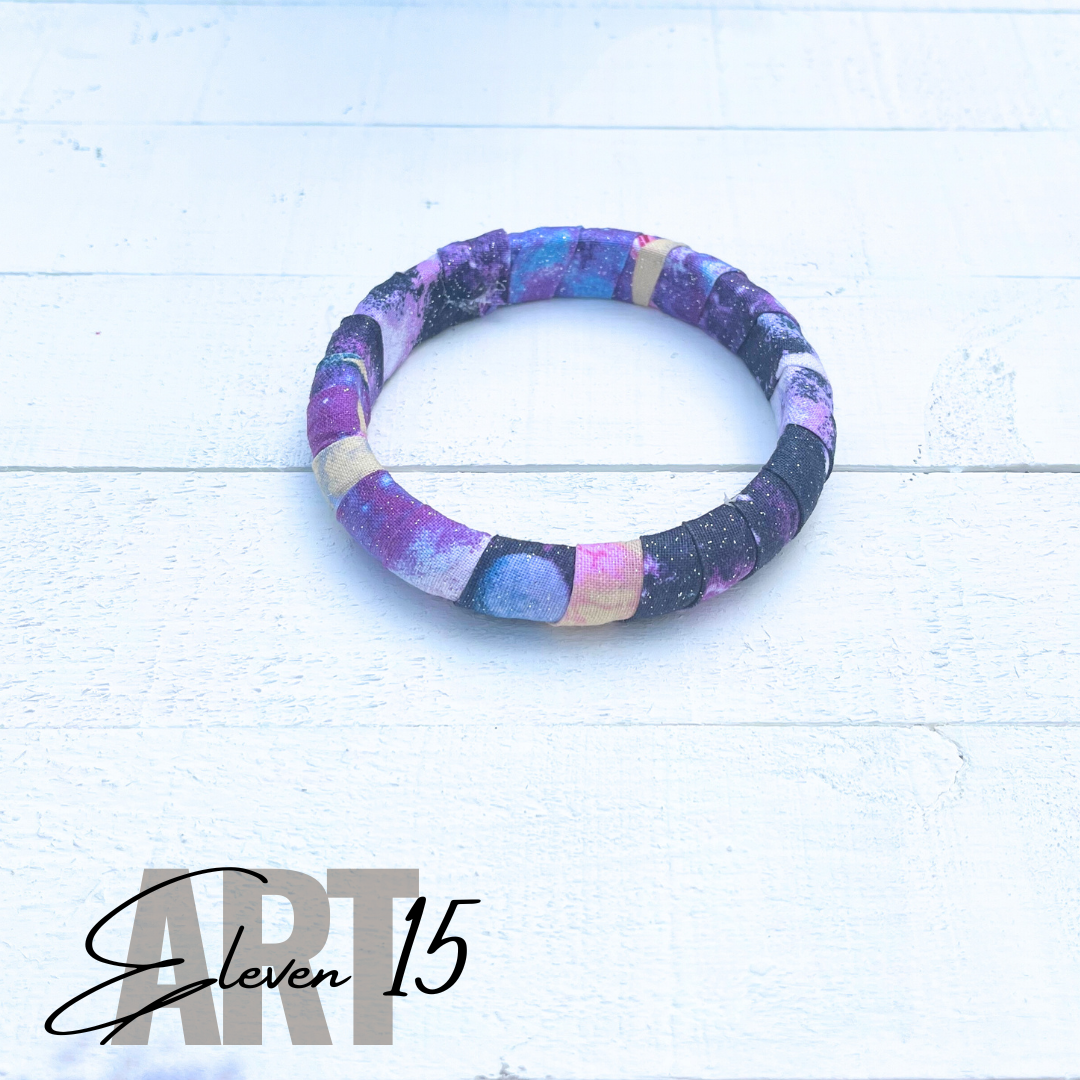 Handcrafted Galaxy Bangle - Unique Cosmic Jewelry