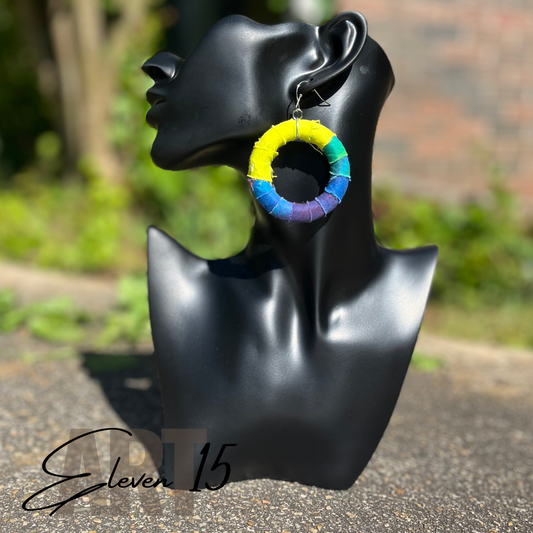 2 1/4" Shaggy Rainbow Hoops