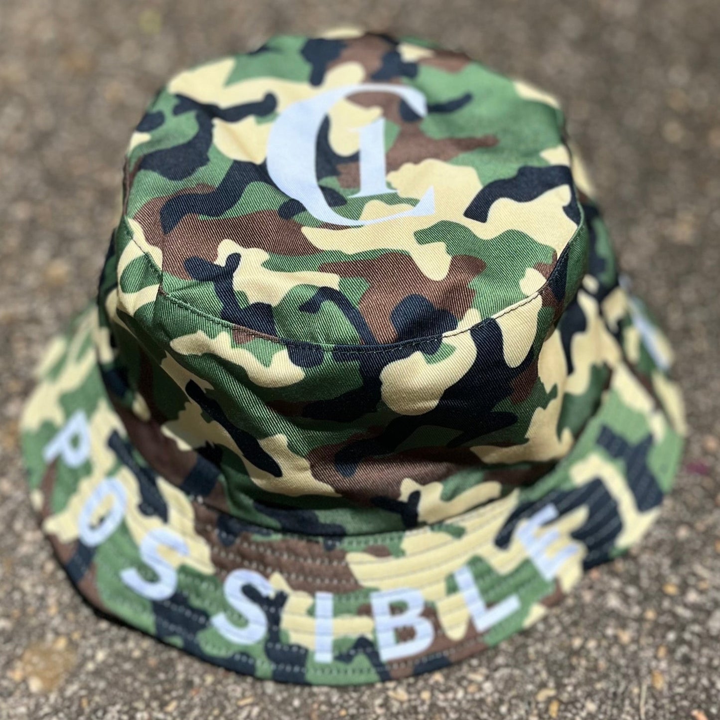 Anything is Possible Reversible Camo Bucket Hat - Custom Streetwear Accessory