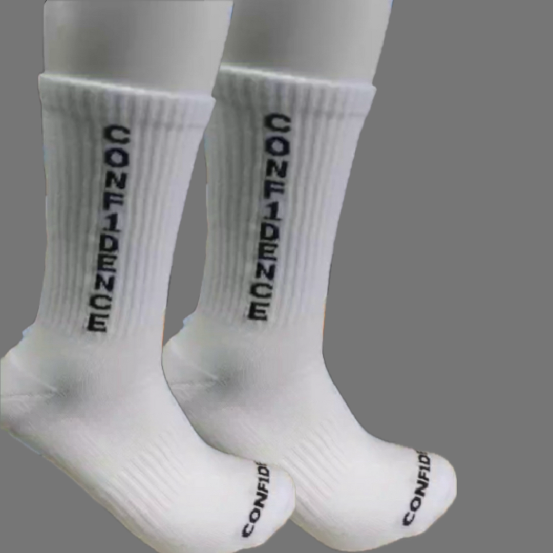 Comfortable Crew Socks - Durable, Moisture-Wicking, Single Pair | Conf1dence